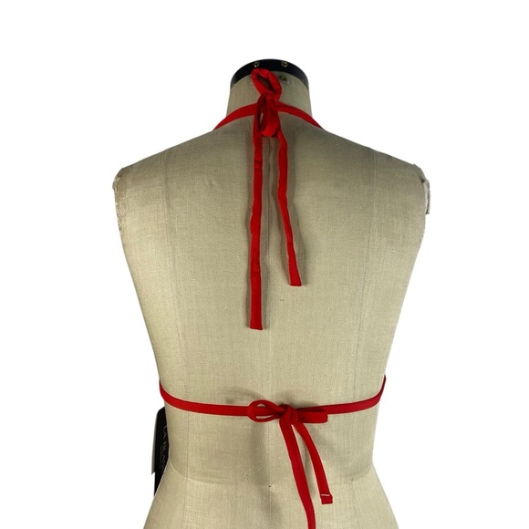 NEW La Blanca Island Goddess Halter Triangle Bikini Top 16 Cherry Red NWT - Picture 4 of 10